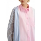 Chemise Hemix over rayée bleue rose patchwork Ballerina Essentiel Antwerp Femme H2BA boutique Strasbourg mode fashion 