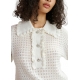 Polo blanc Hemirates knitted Off White Essentiel Antwerp Femme OW01