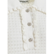 Polo blanc Hemirates knitted Off White Essentiel Antwerp Femme OW01