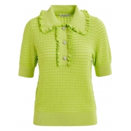 Polo vert Hemirates knitted Citronella Essentiel Antwerp Femme CT11