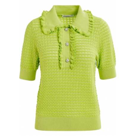 Polo vert Hemirates knitted Citronella Essentiel Antwerp Femme CT11