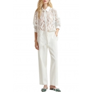 Pantalon écru taille liens Heftig straight leg Off White OW01 Essentiel Antwerp Femme boutique strasbourg vêtements mode