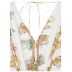 Robe longue blanc print Branches Fleurs multi W1R 659D P11106 01