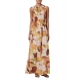 Robe longue print feuille orange rose Soie Paul Smith Femme W1R 653D P11100 24 Strasbourg Boutique Online Mode 