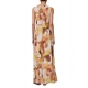 Robe longue print feuille orange rose Soie Paul Smith Femme W1R 653D P11100 24 Strasbourg Boutique Online Mode 