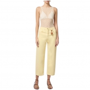 Jeans Jaune Limonade droit bijoux PJ87D DC7 Elisabetta Franchi