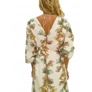 Robe longue blanc print Branches Fleurs multi Paul Smith Femme W1R 659D P11106 01 boutique Strasbourg vêtement