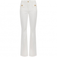 Jeans Blanc Ivoire Nœud gold poches PJ93N 360 Elisabetta Franchi femme vêtements shop mode boutique strasbourg