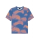 T-shirt bleu print plumes mauve manches courtes Paul Smith Homme M2R 220X P22324 44