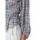 Blouse wrap Vichy blanc bleu Paul Smith Femme W1R 329M P02636 47 Strasbourg Boutique Online Mode 