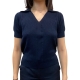 Polo maille ajourée Navy col v manches courtes Paul Smith Femme W1R 524N P11124 49 Strasbourg Boutique Online Mode 