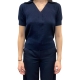 Polo maille ajourée Navy col v manches courtes Paul Smith Femme W1R 524N P11124 49 Strasbourg Boutique Online Mode 