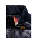 Blouson Matty BlueNavy matelassé brillant manches jersey Col capuche Parajumpers Homme PMHYTY01 03