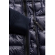 Blouson Matty BlueNavy matelassé brillant manches jersey Col capuche Parajumpers Homme PMHYTY01 03