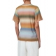 T-shirt nœud taille print Stripe fondu Paul Smith Femme W1R 390V PP4907 92 Strasbourg Boutique Online Mode