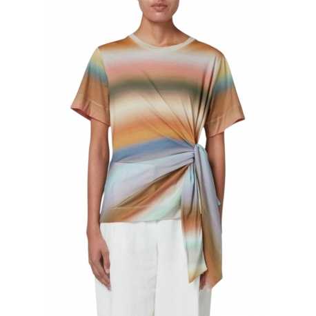 T-shirt nœud taille print Stripe fondu Paul Smith Femme W1R 390V PP4907 92 Strasbourg Boutique Online Mode