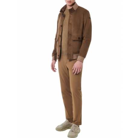 Blouson suèdine Noisette tech 25018 84 Rrd Roberto Ricci Design Homme