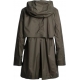 Imperméable Mikuni Vert Dark Mud lien taille capuche Parajumpers Femme PWJKRA32 0322 Strasbourg Boutique Online Mode 