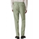 Pantalon lin Vert amande taille élastiquée Revers M1R 921T P01427 34A Paul Smith