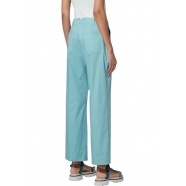 Pantalon worker toile coton lèger Turquoise W2R 348T P30368 44 Paul Smith Femme