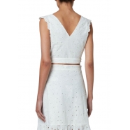 Top wrap court broderies anglaises blanc Paul Smith Femme W2R 367M P31289 01 Strasbourg Boutique Online Mode 