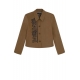 Veste courte lin Camel Brodée Cachemire noir Paul Smith Femme W1R 399JE P01467 64A boutique Strasbourg vêtement mode