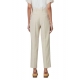 Pantalon droit pinces tailleur lin coton beige rayé blanc Paul Smith femme W2R 207T P31282 11 boutique Strasbourg vêtement